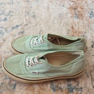Vans Mint Green Canvas Sneakers